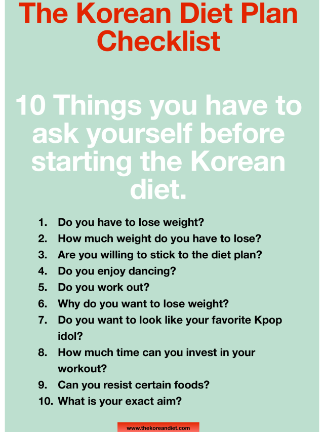 Korean Diet Plan